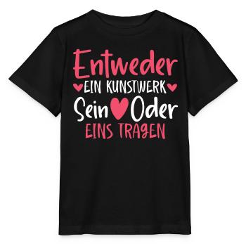 Entweder ein Kunstwerk Sein Nageldesignerin - Stanley/Stella Kinder T-Shirt MINI CREATOR  - Schwarz - Vorne - Mikhail (115cm)