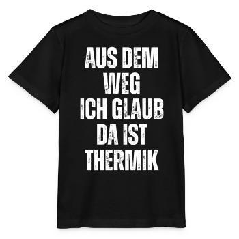 Ich Glaub Da ist Thermik RC Segelflieger - Stanley/Stella Kinder T-Shirt MINI CREATOR  - Schwarz - Vorne - Mikhail (115cm)