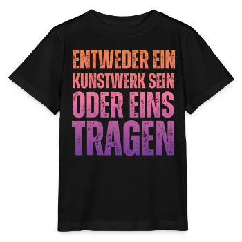 Entweder ein Kunstwerk Sein Nageldesignerin - Stanley/Stella Kinder T-Shirt MINI CREATOR  - Schwarz - Vorne - Mikhail (115cm)