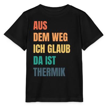 Ich Glaub Da ist Thermik RC Segelflieger - Stanley/Stella Kinder T-Shirt MINI CREATOR  - Schwarz - Vorne - Mikhail (115cm)