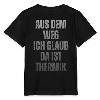 Ich Glaub Da ist Thermik RC Segelflieger - Stanley/Stella Kinder T-Shirt MINI CREATOR  - Schwarz - Vorne - Mikhail (115cm)
