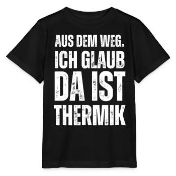 Ich Glaub Da ist Thermik RC Segelflieger - Stanley/Stella Kinder T-Shirt MINI CREATOR  - Schwarz - Vorne - Mikhail (115cm)