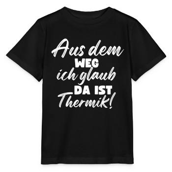 Ich Glaub Da ist Thermik RC Segelflieger - Stanley/Stella Kinder T-Shirt MINI CREATOR  - Schwarz - Vorne - Mikhail (115cm)