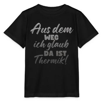 Ich Glaub Da ist Thermik RC Segelflieger - Stanley/Stella Kinder T-Shirt MINI CREATOR  - Schwarz - Vorne - Mikhail (115cm)