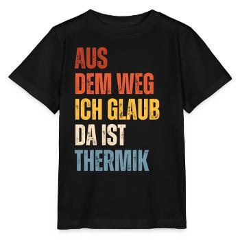 Ich Glaub Da ist Thermik RC Segelflieger - Stanley/Stella Kinder T-Shirt MINI CREATOR  - Schwarz - Vorne - Mikhail (115cm)