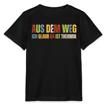 Ich Glaub Da ist Thermik RC Segelflieger - Stanley/Stella Kinder T-Shirt MINI CREATOR  - Schwarz - Vorne - Mikhail (115cm)