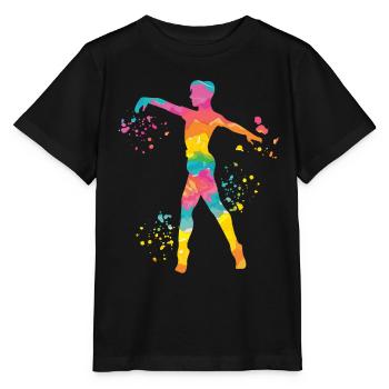 Ballett Tänzer Colorsplash Mann Ballerino - Stanley/Stella Kinder T-Shirt MINI CREATOR  - Schwarz - Vorne - Mikhail (115cm)