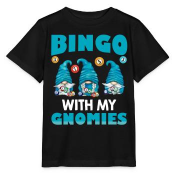 Bingo Mit Meinen Gnomies Lustiges Bingo - Stanley/Stella Kinder T-Shirt MINI CREATOR  - Schwarz - Vorne - Mikhail (115cm)