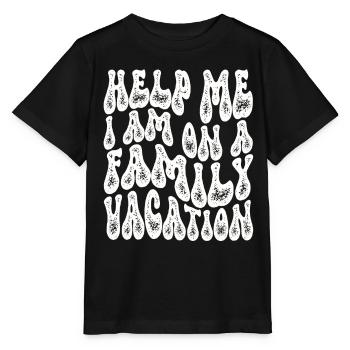Au secours, je suis en vacances en famille - T-shirt bio MINI CREATOR Stanley/Stella Enfant - noir - Devant - Mikhail (115cm)