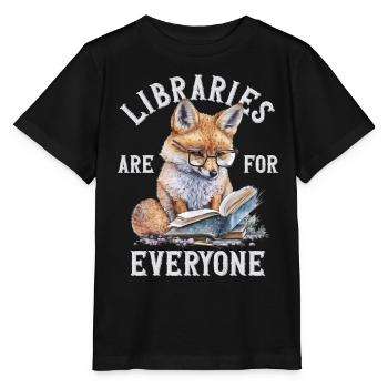 Bibliotheken Sind Für Alle Da Bibliothekar - Stanley/Stella Kinder T-Shirt MINI CREATOR  - Schwarz - Vorne - Mikhail (115cm)