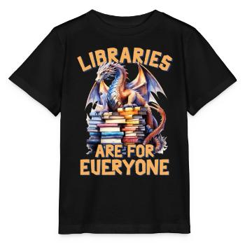 Bibliotheken Sind Für Alle Da Bibliothekar - Stanley/Stella Kinder T-Shirt MINI CREATOR  - Schwarz - Vorne - Mikhail (115cm)
