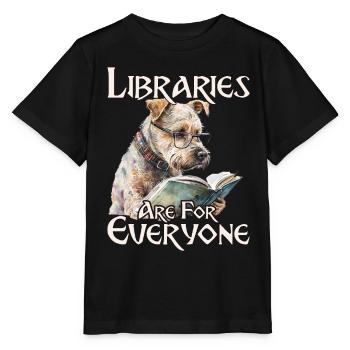 Bibliotheken Sind Für Alle Da Bibliothekar - Stanley/Stella Kinder T-Shirt MINI CREATOR  - Schwarz - Vorne - Mikhail (115cm)