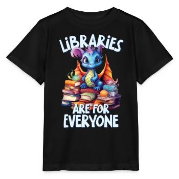Bibliotheken Sind Für Alle Da Bibliothekar - Stanley/Stella Kinder T-Shirt MINI CREATOR  - Schwarz - Vorne - Mikhail (115cm)