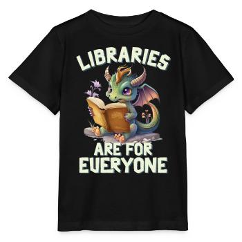 Bibliotheken Sind Für Alle Da Bibliothekar - Stanley/Stella Kinder T-Shirt MINI CREATOR  - Schwarz - Vorne - Mikhail (115cm)