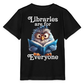 Bibliotheken Sind Für Alle Da Bibliothekar - Stanley/Stella Kinder T-Shirt MINI CREATOR  - Schwarz - Vorne - Mikhail (115cm)