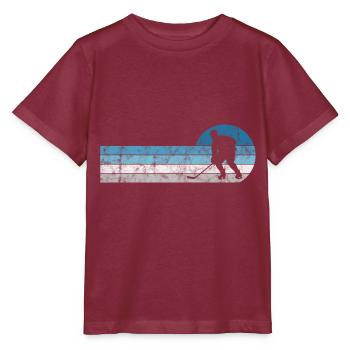 Hockey sur glace Hockey sur glace Patins rétro Puck Ice - T-shirt bio MINI CREATOR Stanley/Stella Enfant - bordeaux - Devant - Kain (125cm)
