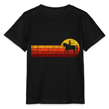 Dressurreiten Dressurreiter Reiten Reiter Pferd - Stanley/Stella Kinder T-Shirt MINI CREATOR  - Schwarz - Vorne - Mikhail (115cm)