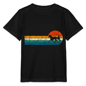 Trotteur trotter dans un style rétro ou vintage - T-shirt bio MINI CREATOR Stanley/Stella Enfant - noir - Devant - Mikhail (115cm)
