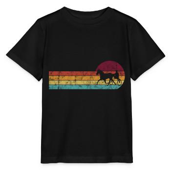 Trotteur trotter dans un style rétro ou vintage - T-shirt bio MINI CREATOR Stanley/Stella Enfant - noir - Devant - Mikhail (115cm)