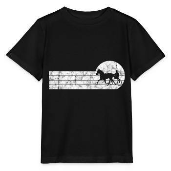Trotter courses de trot dans un style rétro ou vintage - T-shirt bio MINI CREATOR Stanley/Stella Enfant - noir - Devant - Mikhail (115cm)