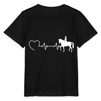 Dressage Cavalier de dressage Cheval d’équitation - T-shirt bio MINI CREATOR Stanley/Stella Enfant - noir - Devant - Mikhail (115cm)