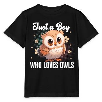 Hiboux Hiboux - T-shirt bio MINI CREATOR Stanley/Stella Enfant - noir - Devant - Mikhail (115cm)
