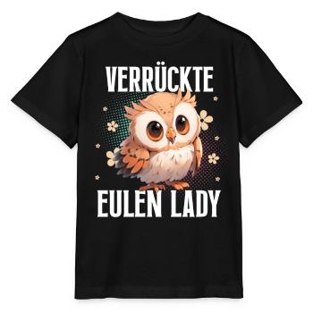 Crazy Owls Lady - T-shirt bio MINI CREATOR Stanley/Stella Enfant - noir - Devant - Mikhail (115cm)