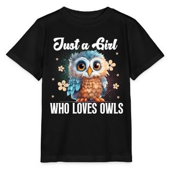 Hiboux hiboux - T-shirt bio MINI CREATOR Stanley/Stella Enfant - noir - Devant - Mikhail (115cm)