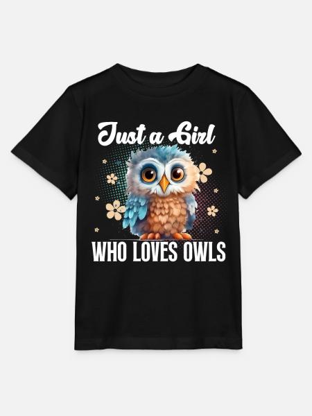 Eule Eulen - T-shirt MINI CREATOR barn från Stanley/Stella - svart