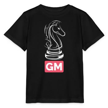 Schachgroßmeister Knight GM Schachspieler Turnier - Stanley/Stella Kinder T-Shirt MINI CREATOR  - Schwarz - Vorne - Mikhail (115cm)