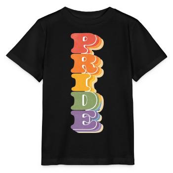 Pride Vertical Rainbow CSD Retro Saying Retro 7 - Stanley/Stella MINI CREATOR Kids’ T-Shirt - black - Front - Mikhail (115cm)