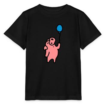 Pig + ballon à air 3 - T-shirt bio MINI CREATOR Stanley/Stella Enfant - noir - Devant - Mikhail (115cm)