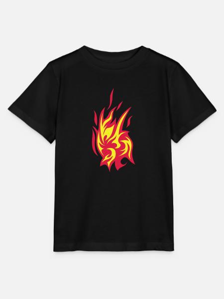 flamme feu flame - T-shirt bio MINI CREATOR Stanley/Stella Enfant - noir