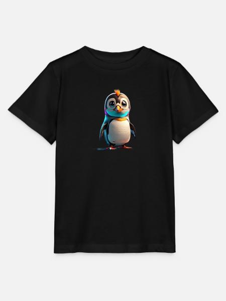 Roboter Pinguin - Stanley/Stella Kinder T-Shirt MINI CREATOR - Schwarz