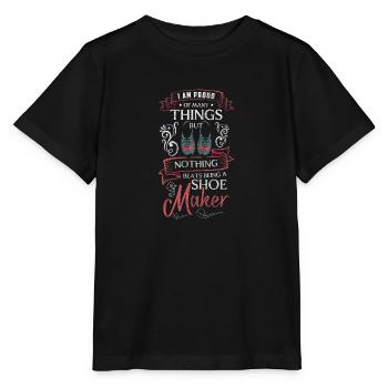 Schuhmacher Schuh Handwerker - Stanley/Stella Kinder T-Shirt MINI CREATOR  - Schwarz - Vorne - Mikhail (115cm)