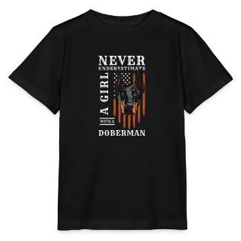 Service de protection de protection de chien de race de chien de garde - T-shirt bio MINI CREATOR Stanley/Stella Enfant - noir - Devant - Mikhail (115cm)