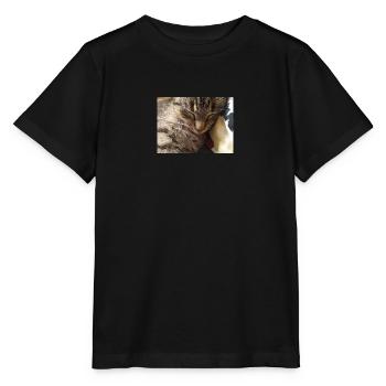 chat, cocur, chatte - T-shirt bio MINI CREATOR Stanley/Stella Enfant - noir - Devant - Mikhail (115cm)