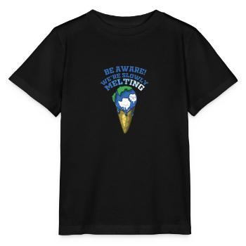 Icecream Klimawandel Pole schmelzen - Stanley/Stella Kinder T-Shirt MINI CREATOR  - Schwarz - Vorne - Mikhail (115cm)
