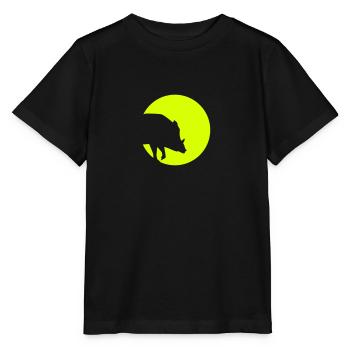 Wild boar - Stanley/Stella MINI CREATOR Kids’ T-Shirt - black - Front - Mikhail (115cm)