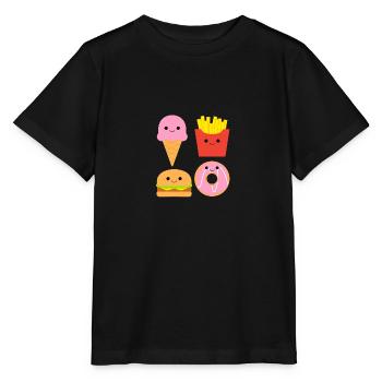 Nourriture amusante Nourriture mignonne - T-shirt bio MINI CREATOR Stanley/Stella Enfant - noir - Devant - Mikhail (115cm)
