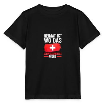 Swiss Switzerland - Stanley/Stella MINI CREATOR Kids’ T-Shirt - black - Front - Mikhail (115cm)