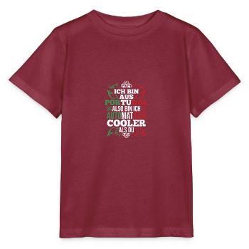 Portuguese Portugal - Stanley/Stella MINI CREATOR Kids’ T-Shirt - burgundy - Front - Kain (125cm)