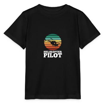 Pilote Hélicoptère Hélicoptère - T-shirt bio MINI CREATOR Stanley/Stella Enfant - noir - Devant - Mikhail (115cm)