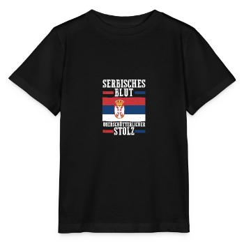 Serbe Serbe Serbie - T-shirt bio MINI CREATOR Stanley/Stella Enfant - noir - Devant - Mikhail (115cm)