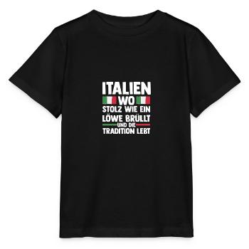 Italiener Italien - Stanley/Stella Kinder T-Shirt MINI CREATOR  - Schwarz - Vorne - Mikhail (115cm)