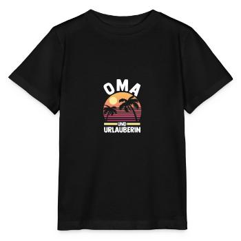 Vacancier Grand-mère Mamie - T-shirt bio MINI CREATOR Stanley/Stella Enfant - noir - Devant - Mikhail (115cm)