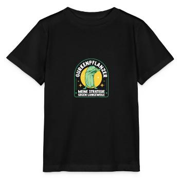Gardener Cucumber Farmer Garden - Stanley/Stella MINI CREATOR Kids’ T-Shirt - black - Front - Mikhail (115cm)