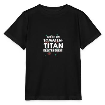 Jardinier Tomate Jardin Fermier - T-shirt bio MINI CREATOR Stanley/Stella Enfant - noir - Devant - Mikhail (115cm)