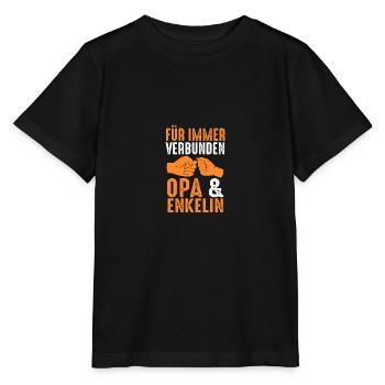 Grandpa and granddaughter - Stanley/Stella MINI CREATOR Kids’ T-Shirt - black - Front - Mikhail (115cm)