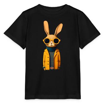 Mode Kaninchen - Stanley/Stella Kinder T-Shirt MINI CREATOR  - Schwarz - Vorne - Mikhail (115cm)